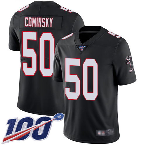 Atlanta Falcons Limited Black Men John Cominsky Alternate Jersey NFL Football 50 100th Season Vapor Untouchable